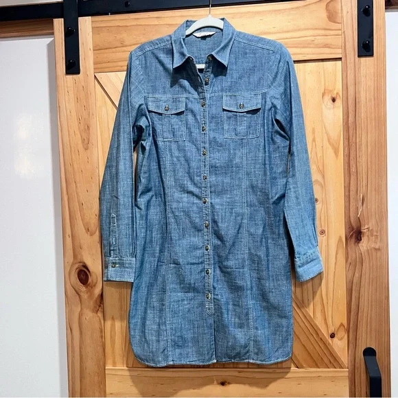 Brooks Brothers Chambray Shirt Dress - Picture 2 of 6